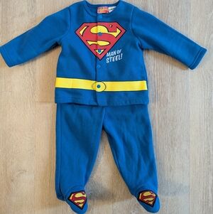 DC Comics Superman Footed Sweatsuit 3-6 Month